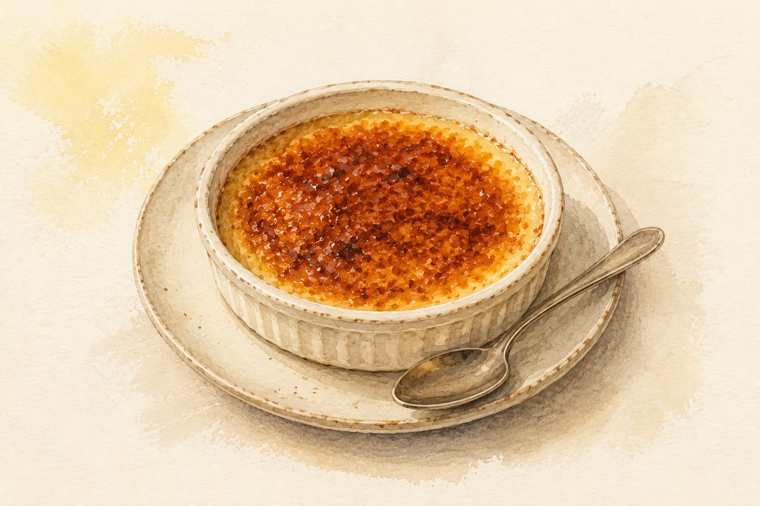 A creamy custard topped with a perfectly caramelized sugar crust.