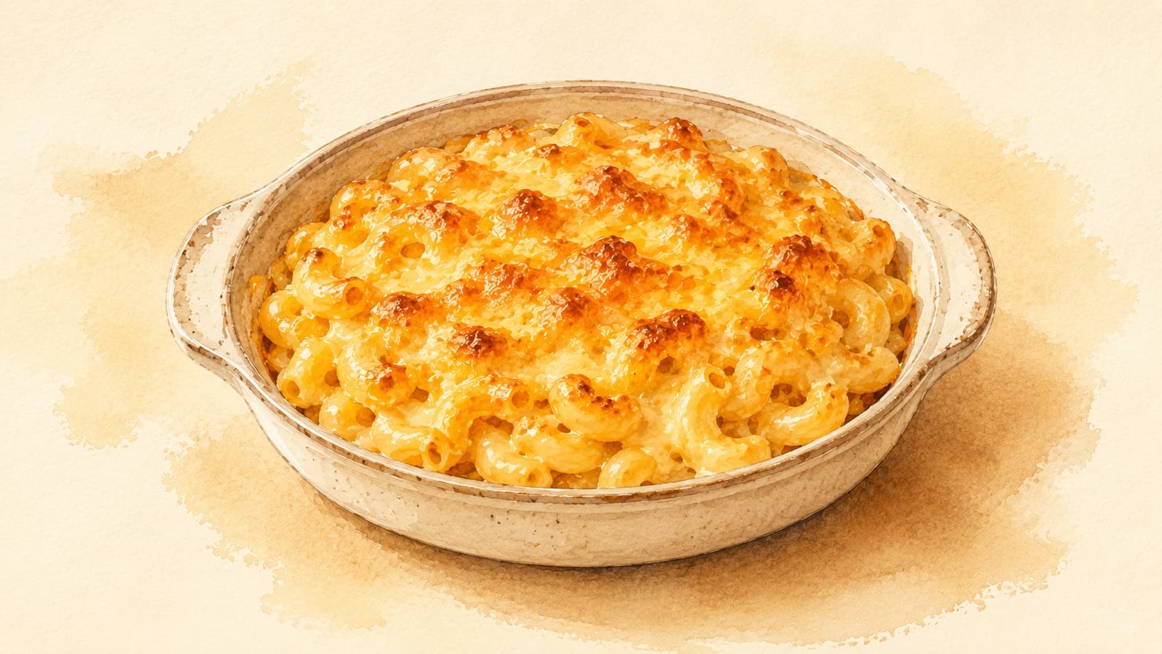 A creamy bowl of mac and cheese topped with golden breadcrumbs.